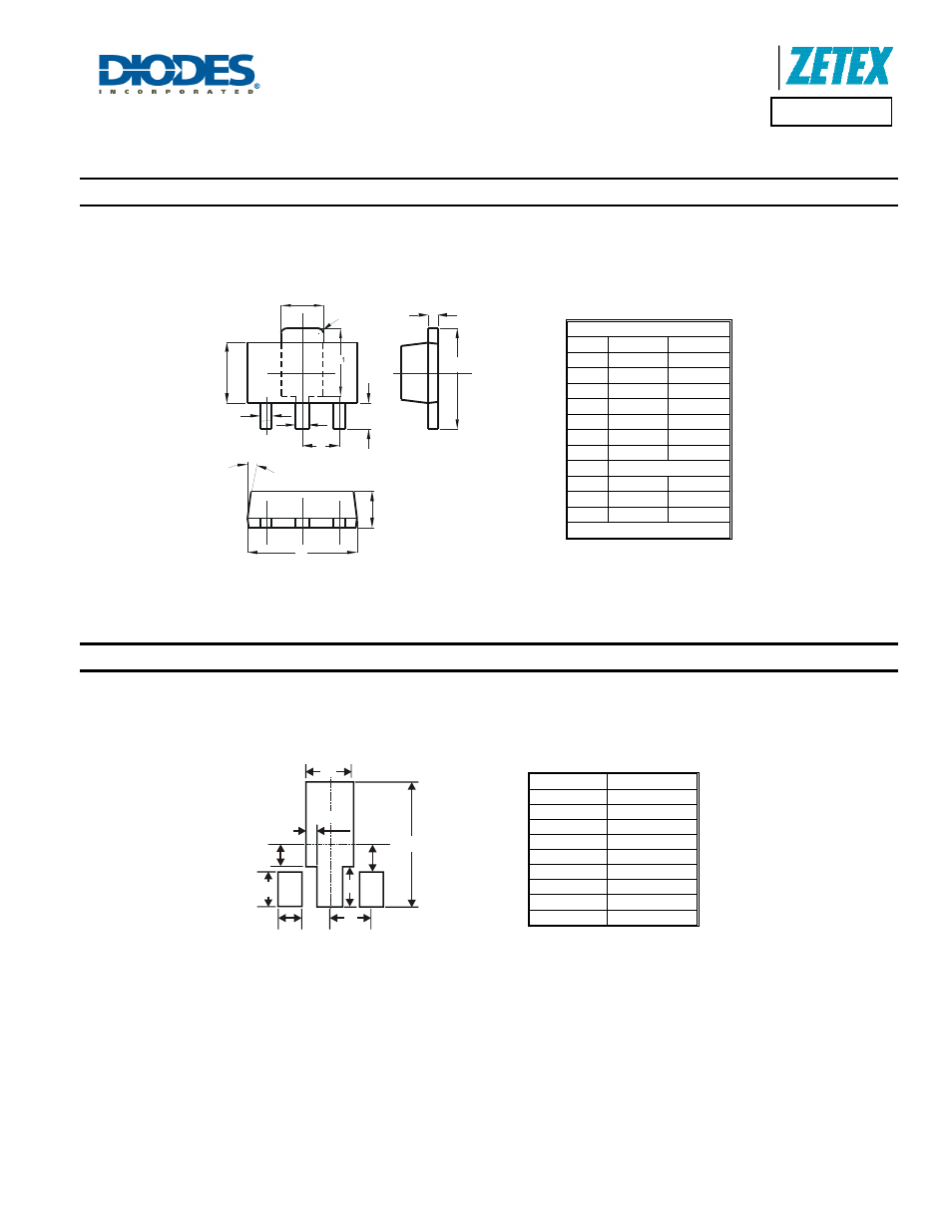 Package outline dimensions, Suggested pad layout | Diodes 2DA1201Y User Manual | Page 6 / 7