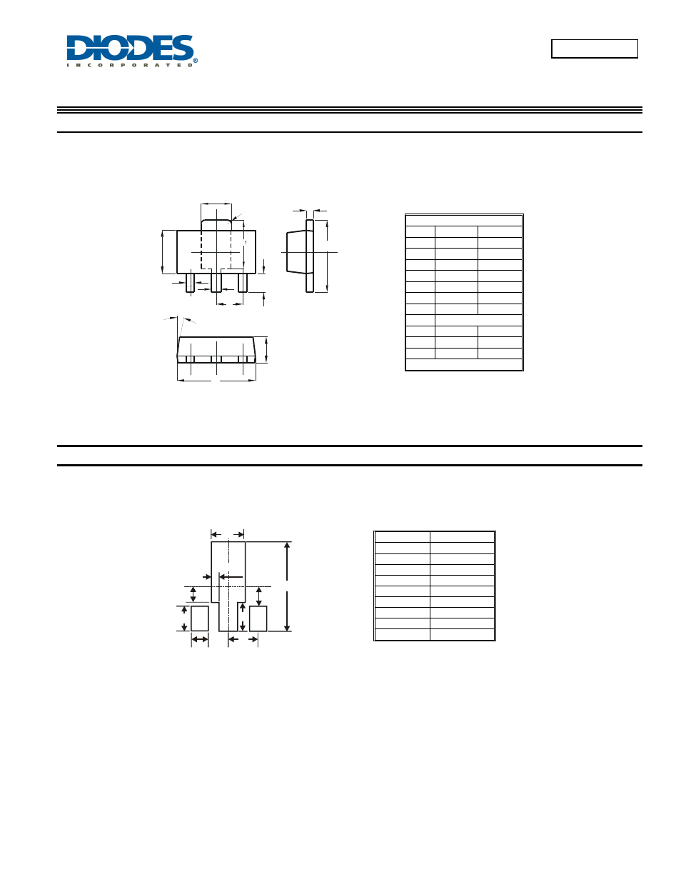 Package outline dimensions, Suggested pad layout | Diodes 2DA1971 User Manual | Page 6 / 7