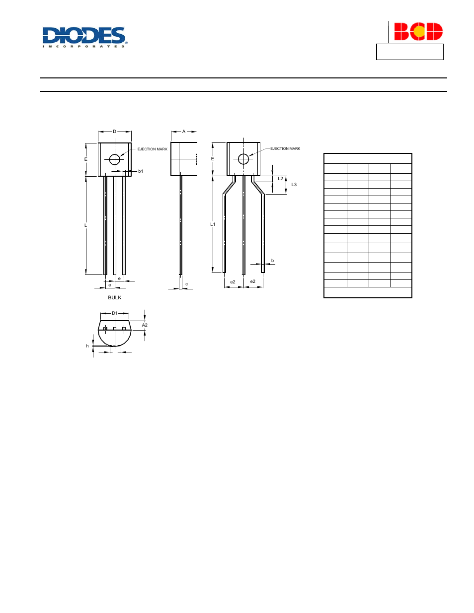 Package outline dimensions, A product line of diodes incorporated | Diodes APT13003L User Manual | Page 4 / 5