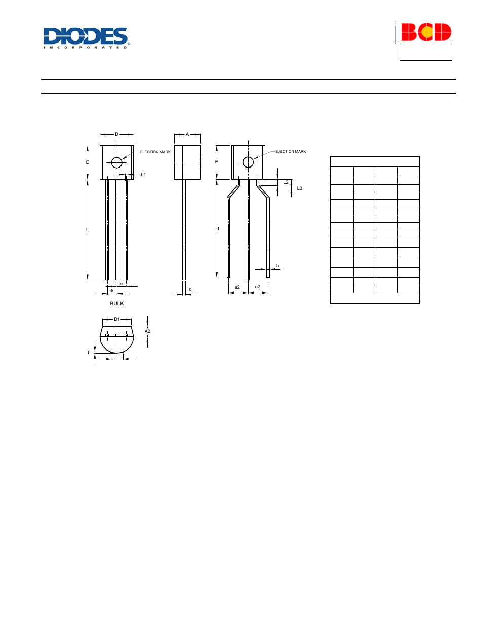 Package outline dimensions, Apt27h, A product line of diodes incorporated | Diodes APT27H User Manual | Page 4 / 5