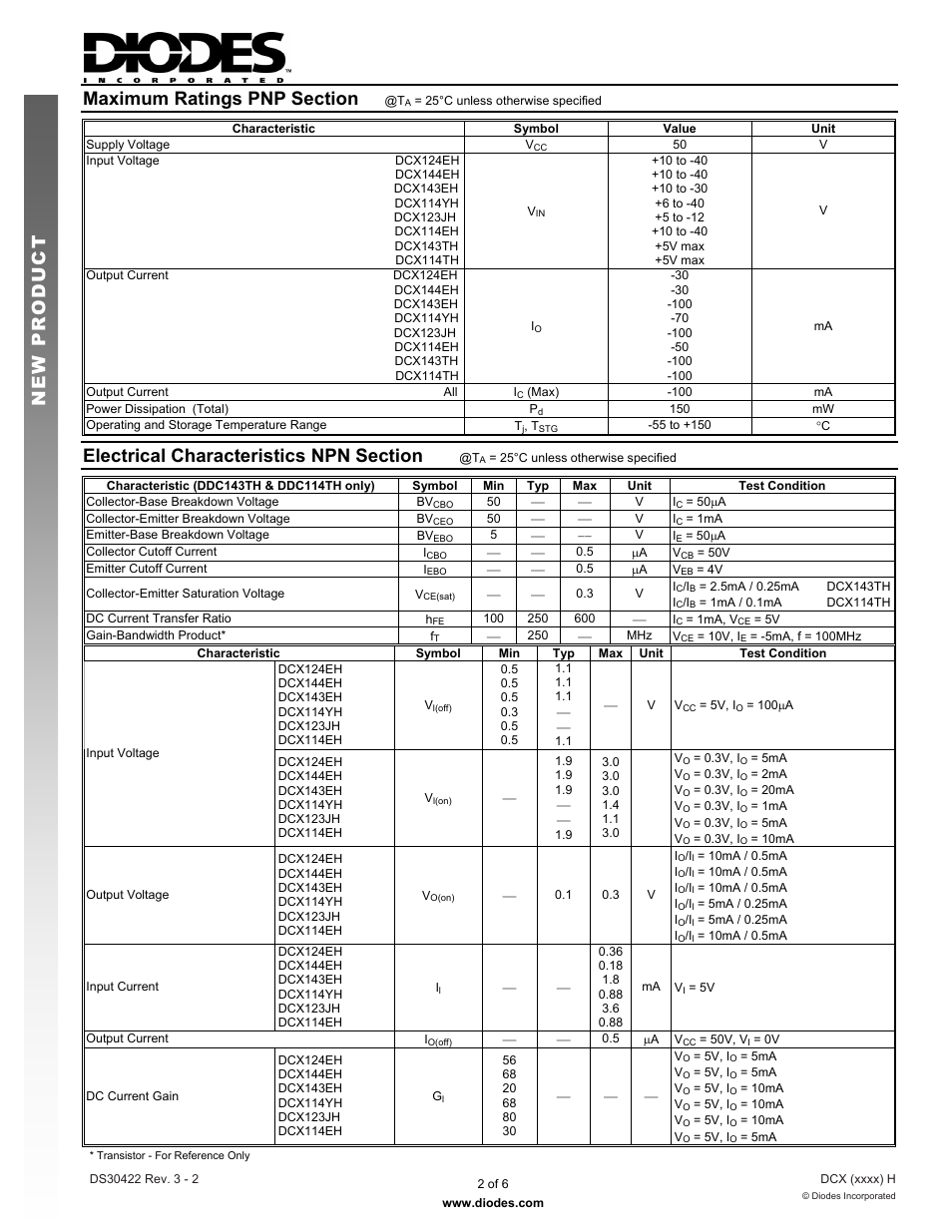 New prod uc t | Diodes DCX (xxxx) H User Manual | Page 2 / 6