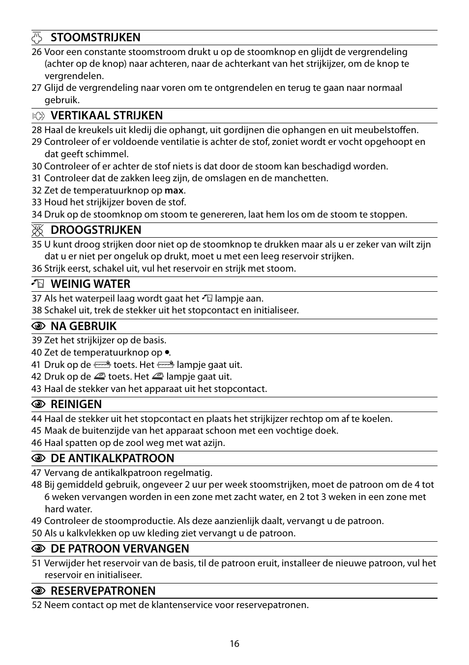 RUSSELL HOBBS STEAM GLIDE User Manual | Page 16 / 92