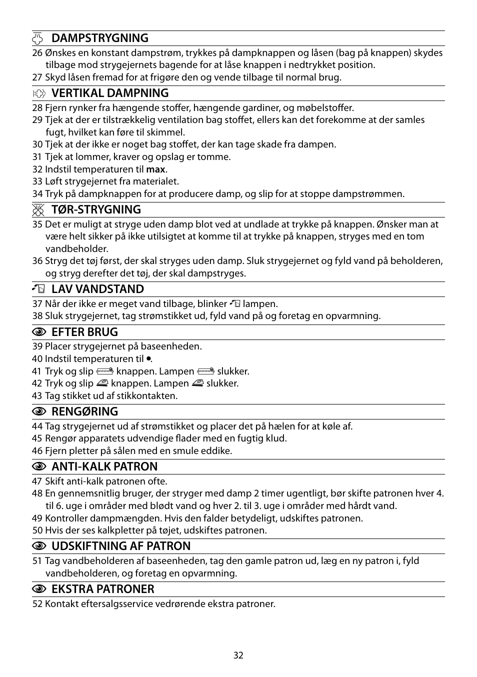 RUSSELL HOBBS STEAM GLIDE User Manual | Page 32 / 92