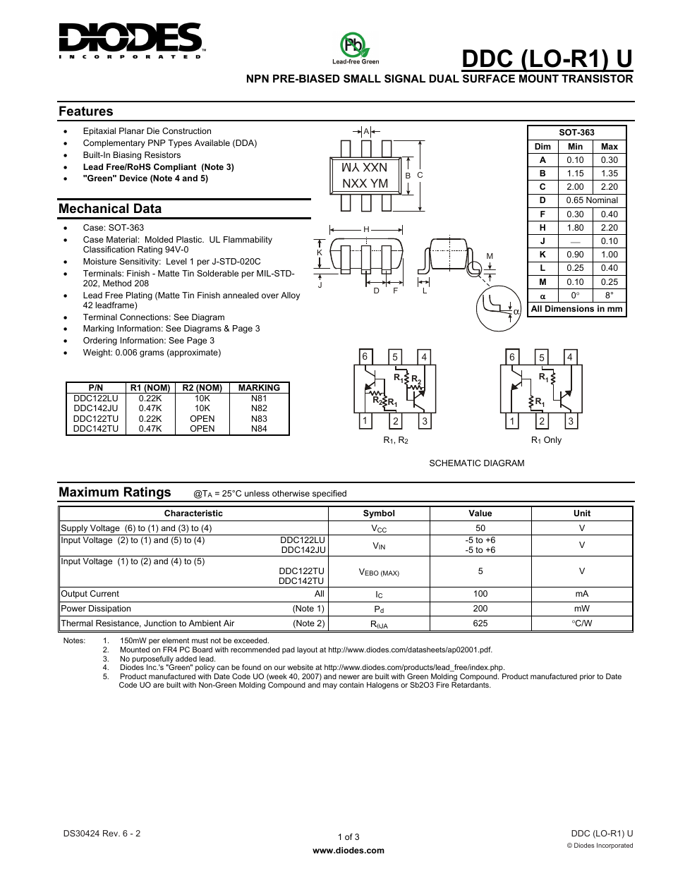 Diodes DDC (LO-R1) U User Manual | 3 pages