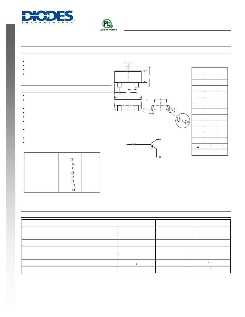 Diodes DDTA (R1-ONLY SERIES) CA User Manual | 4 pages
