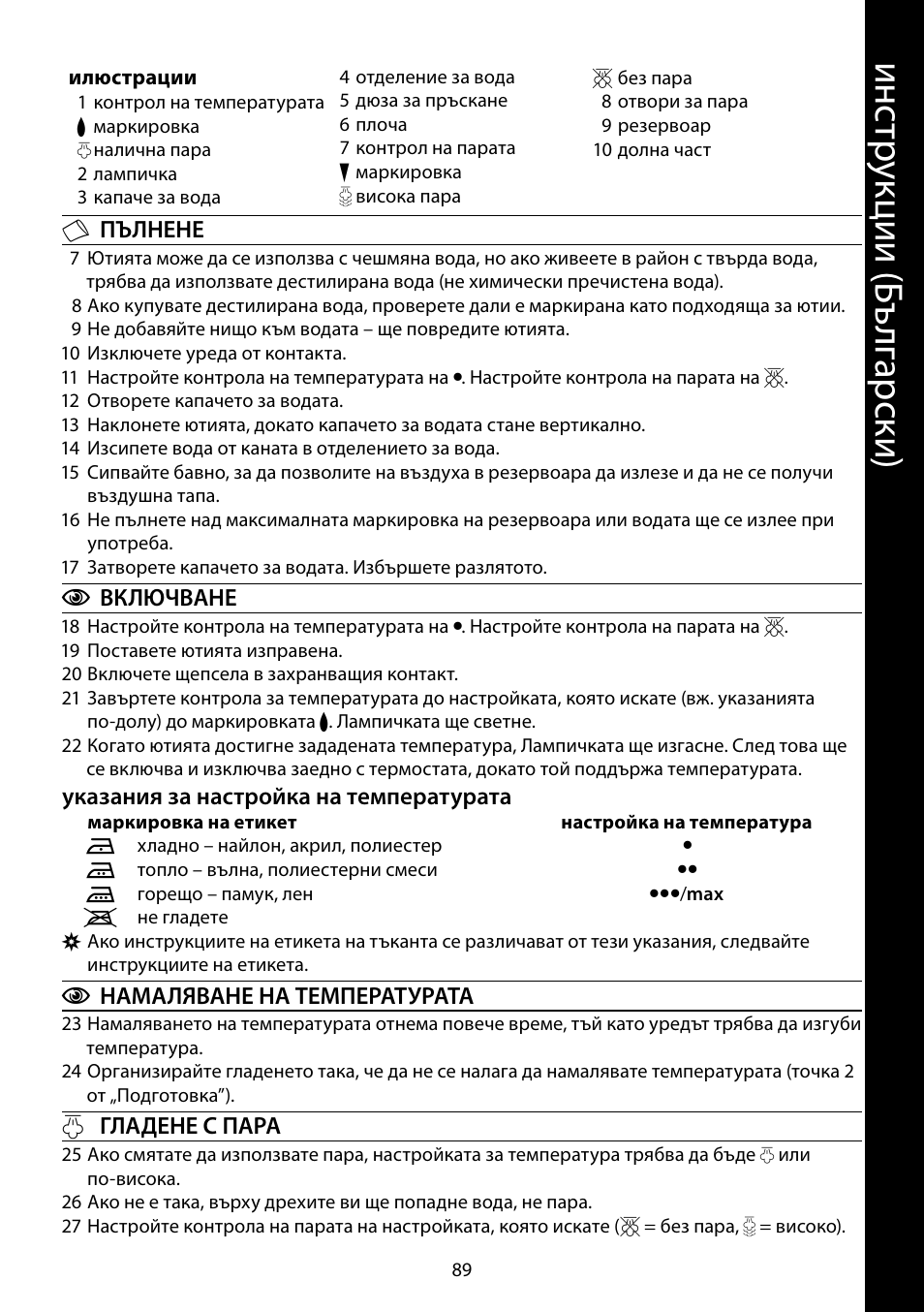 Ин ст ру кц ии ( бъ лг ар ск и) | RUSSELL HOBBS 15129-56 User Manual | Page 89 / 92