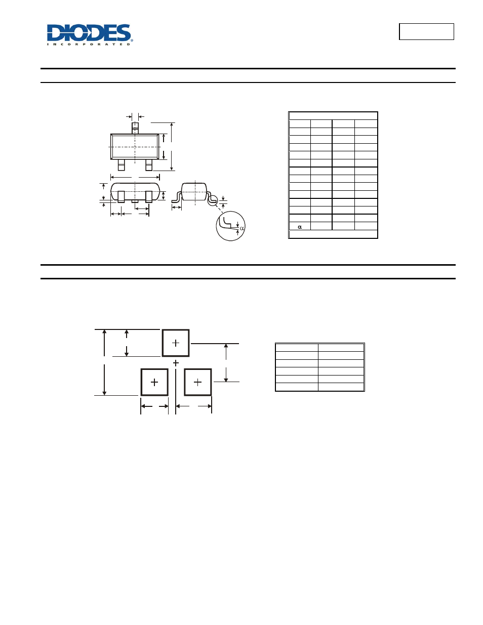 Package outline dimensions, Suggested pad layout | Diodes 2N7002A User Manual | Page 5 / 6