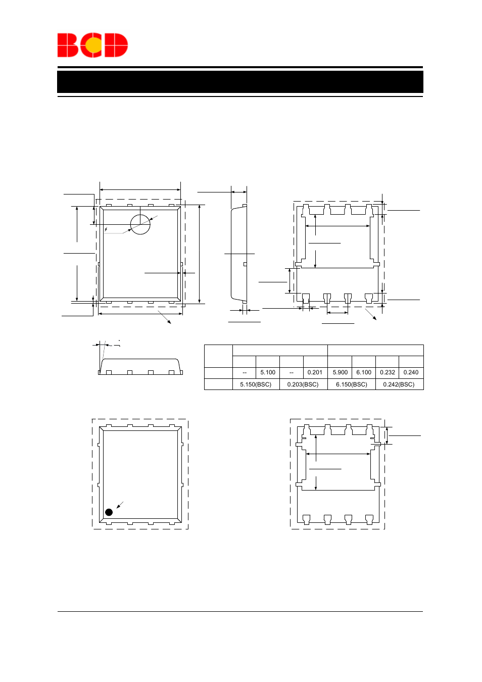 Data sheet, Mechanical dimensions, Pdfn-5×6-8 unit: mm(inch) | Diodes AF15N50 User Manual | Page 8 / 9