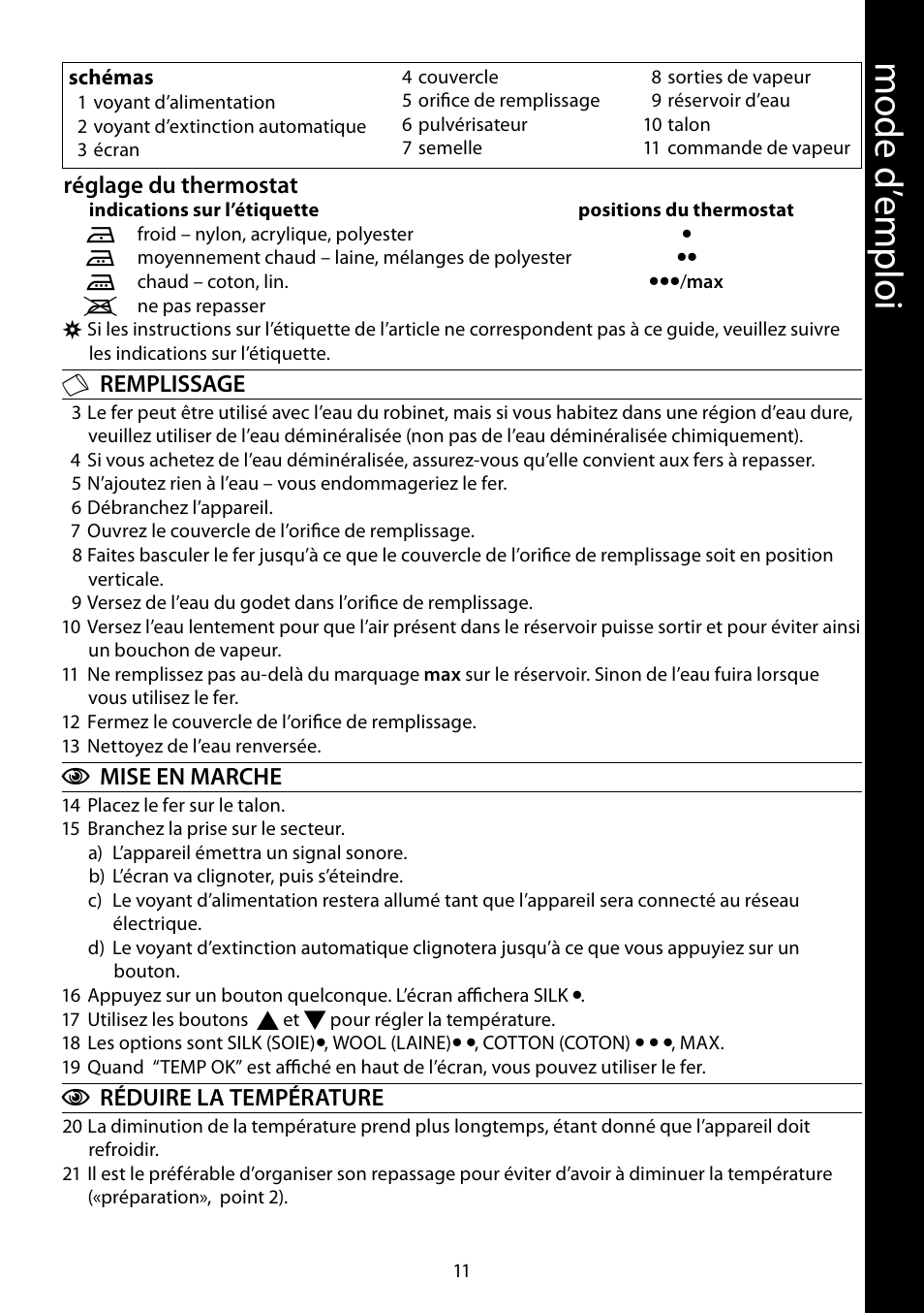 Mod e d ’e m plo i | RUSSELL HOBBS 18464-56 User Manual | Page 11 / 92
