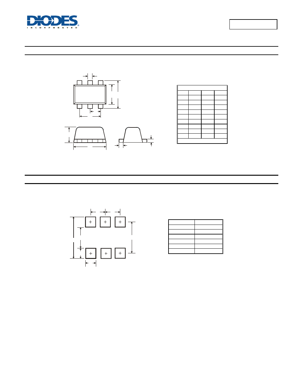 Package outline dimensions, Suggested pad layout | Diodes D1213A-04V User Manual | Page 4 / 5