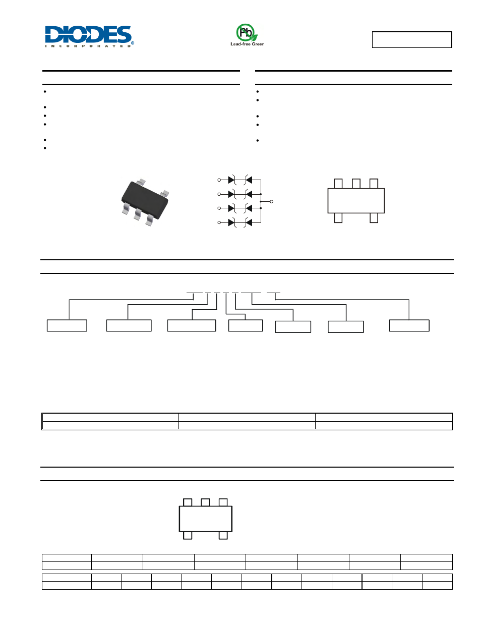 Diodes D5V0L4B5SO User Manual | 5 pages