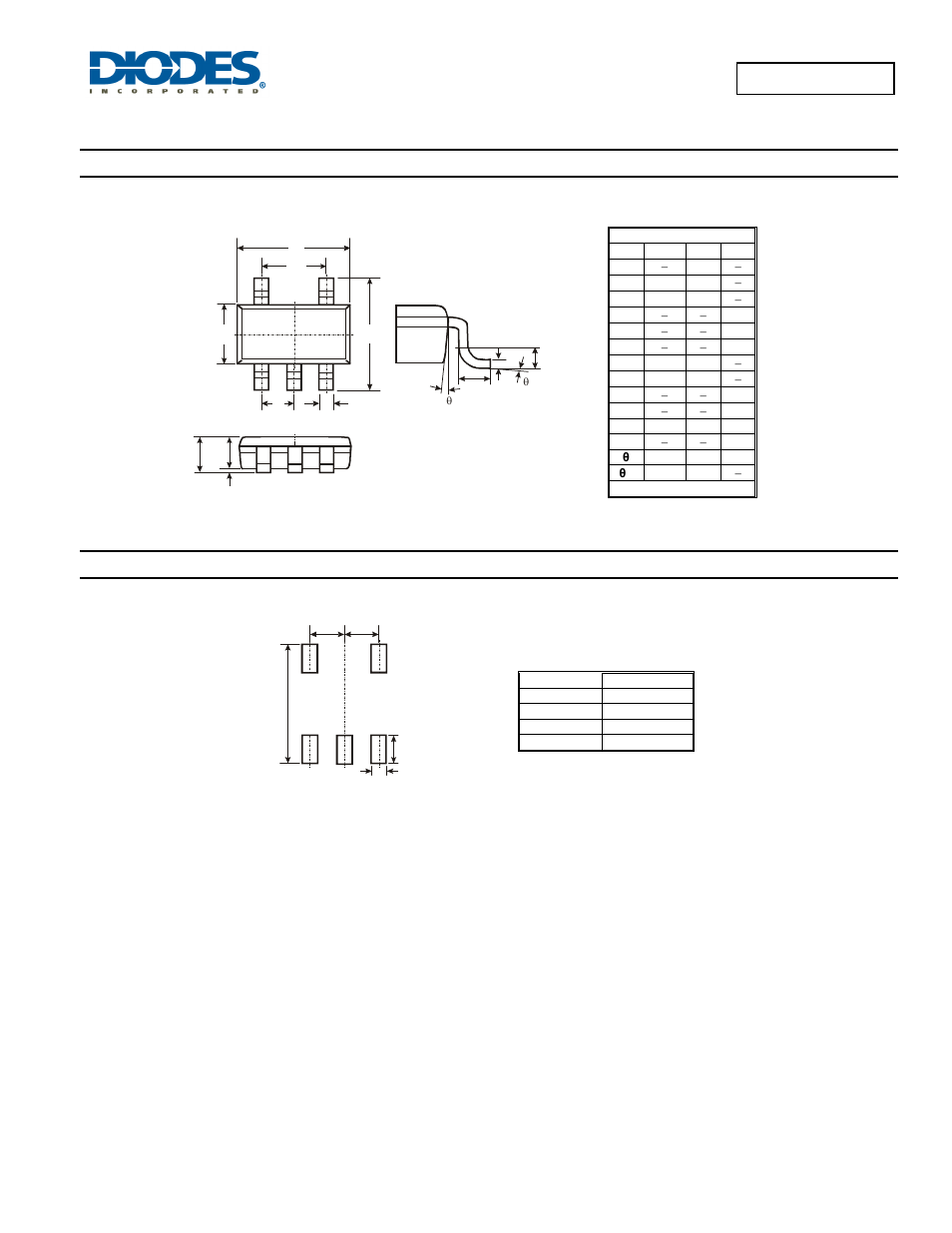 Package outline dimensions, Suggested pad layout | Diodes D5V0L4B5TS User Manual | Page 4 / 5