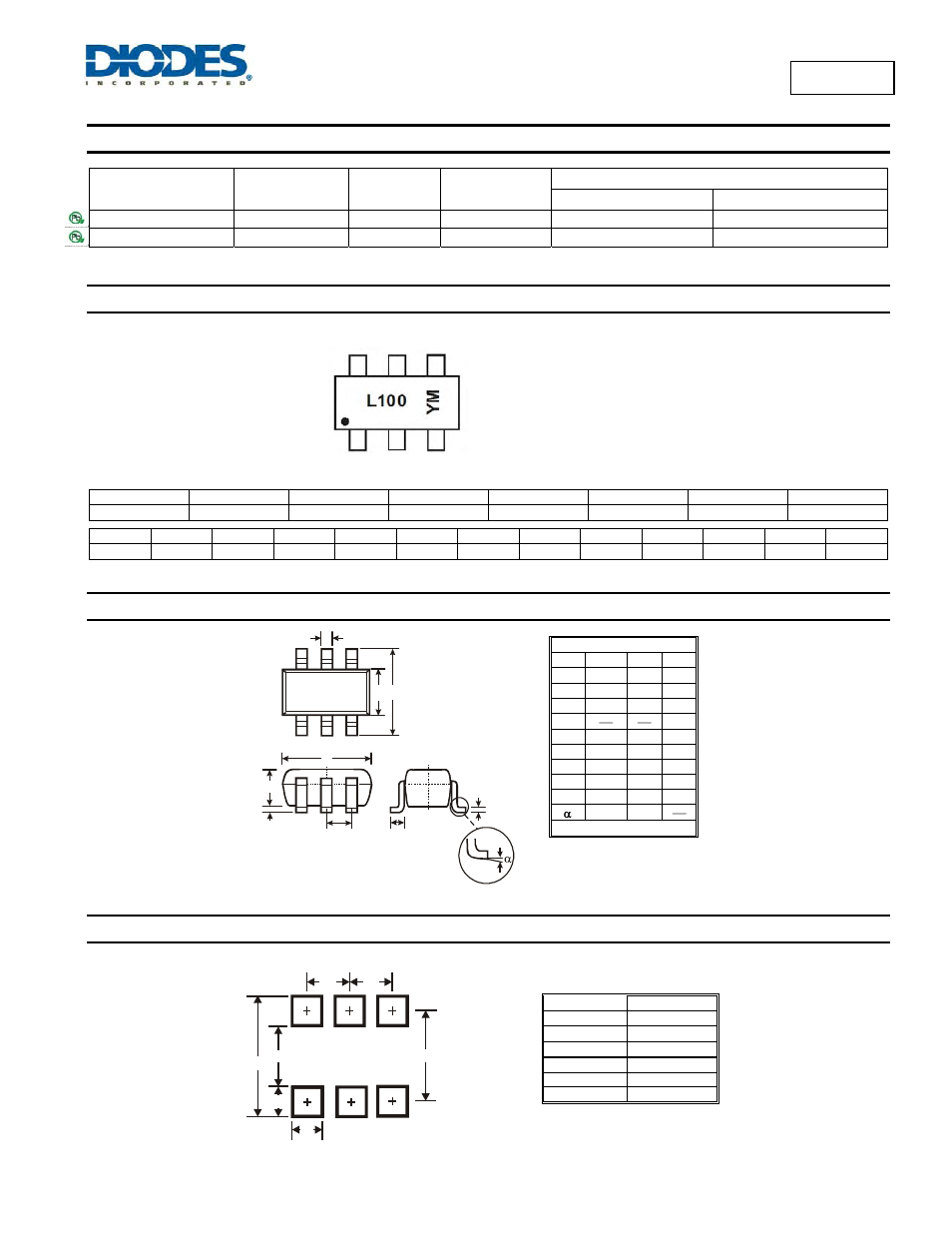 Al5801, Ordering information, Marking information | Package outline dimensions, Suggested pad layout | Diodes AL5801 User Manual | Page 10 / 11
