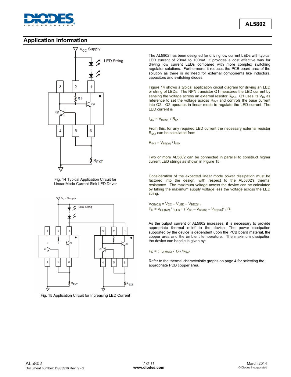 Application information | Diodes AL5802 User Manual | Page 7 / 11