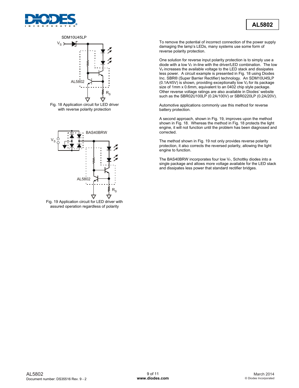 Diodes AL5802 User Manual | Page 9 / 11