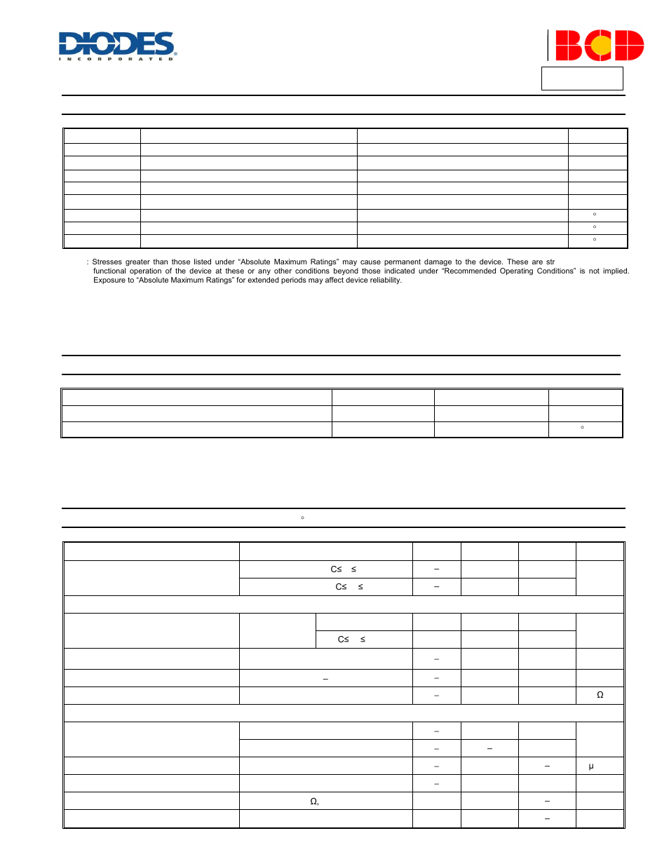 Ap4310e, Absolute maximum ratings, Recommended operating conditions | Electrical characteristics | Diodes AP4310E User Manual | Page 3 / 9
