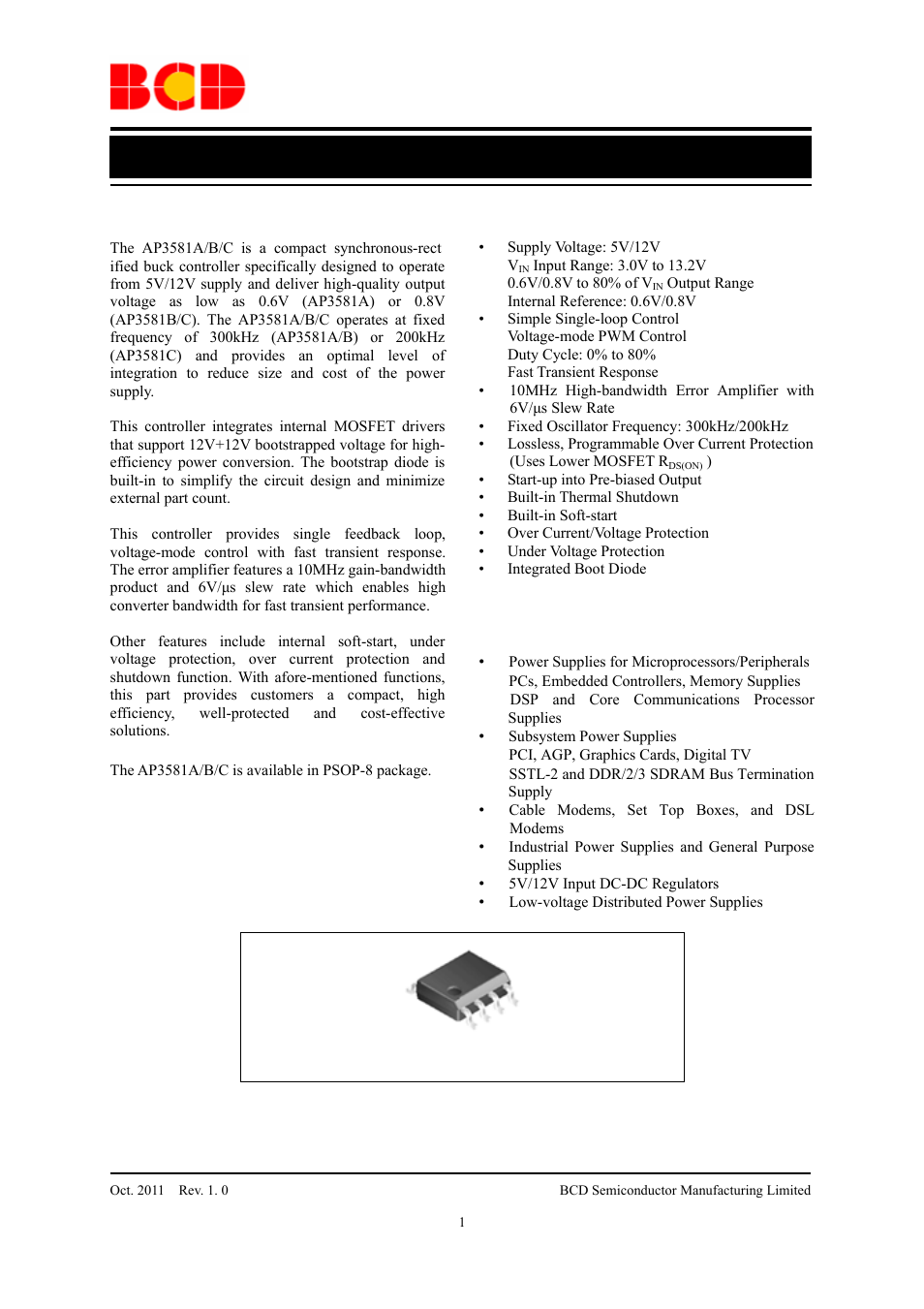 Diodes AP3581A/B/C User Manual | 13 pages