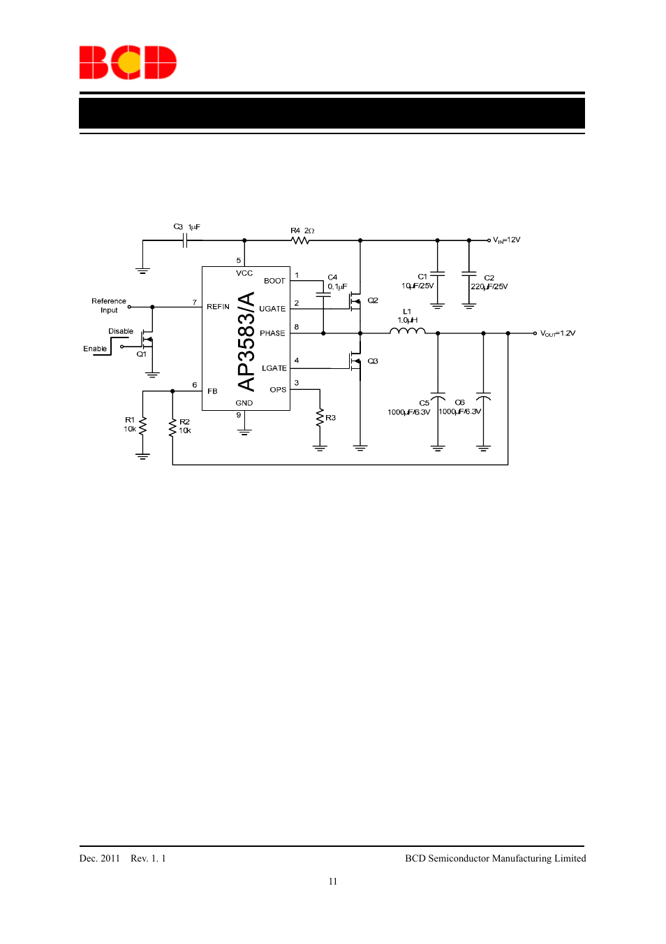 Data sheet, Typical application | Diodes AP3583/A User Manual | Page 11 / 13