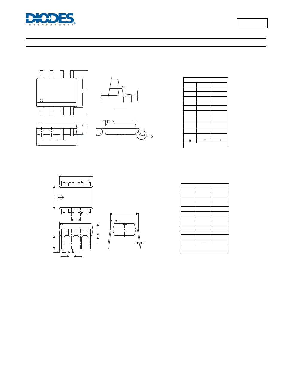 Package outline dimensions | Diodes AP34063 User Manual | Page 10 / 11