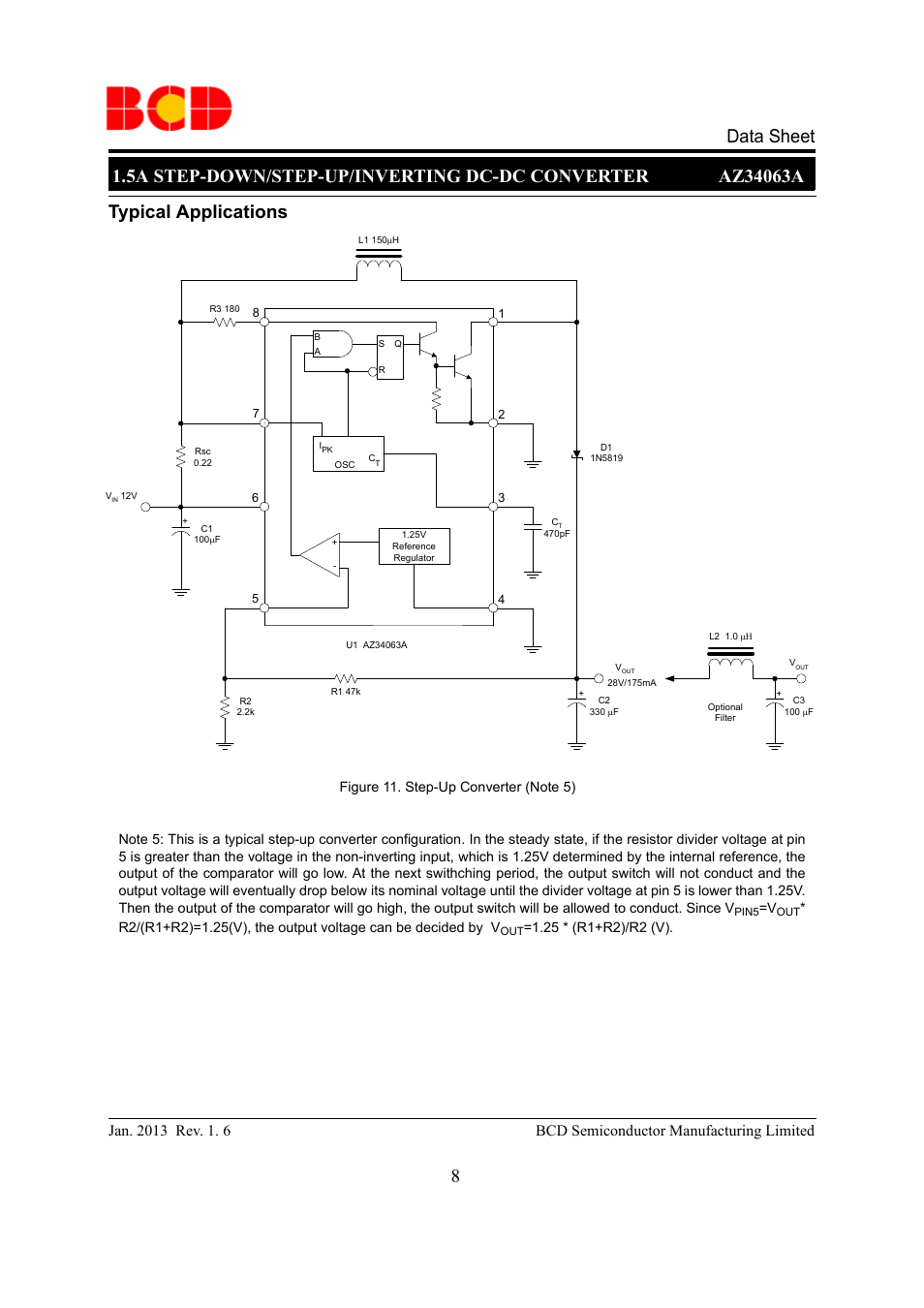 Typical applications | Diodes AZ34063A User Manual | Page 8 / 13