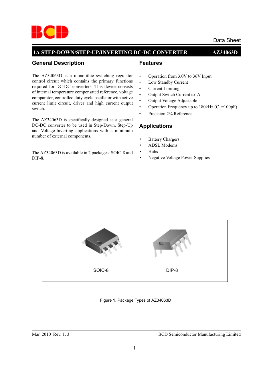 Diodes AZ34063D User Manual | 14 pages