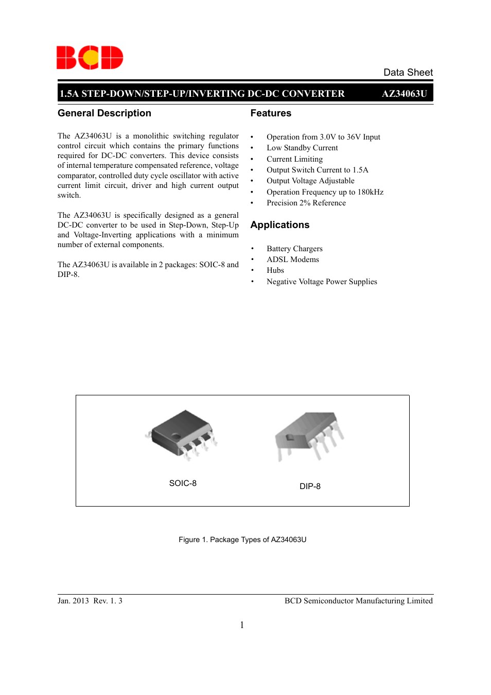 Diodes AZ34063U User Manual | 14 pages