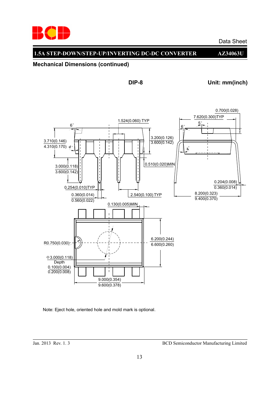 Diodes AZ34063U User Manual | Page 13 / 14