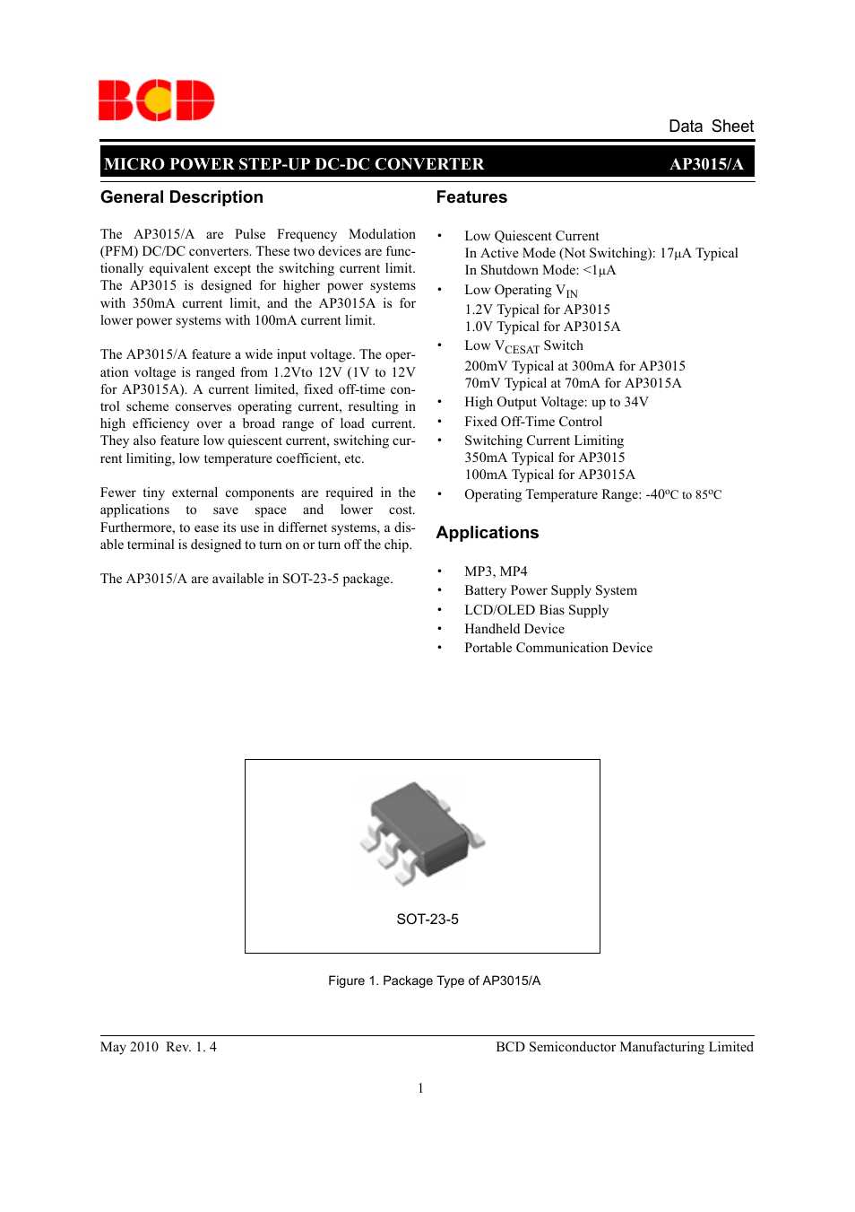 Diodes AP3015/A User Manual | 11 pages