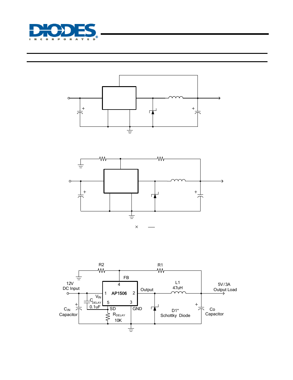 Ap1506, 150khz, 3a pwm buck dc/dc converter, Typical application circuit | Diodes AP1506 User Manual | Page 2 / 14