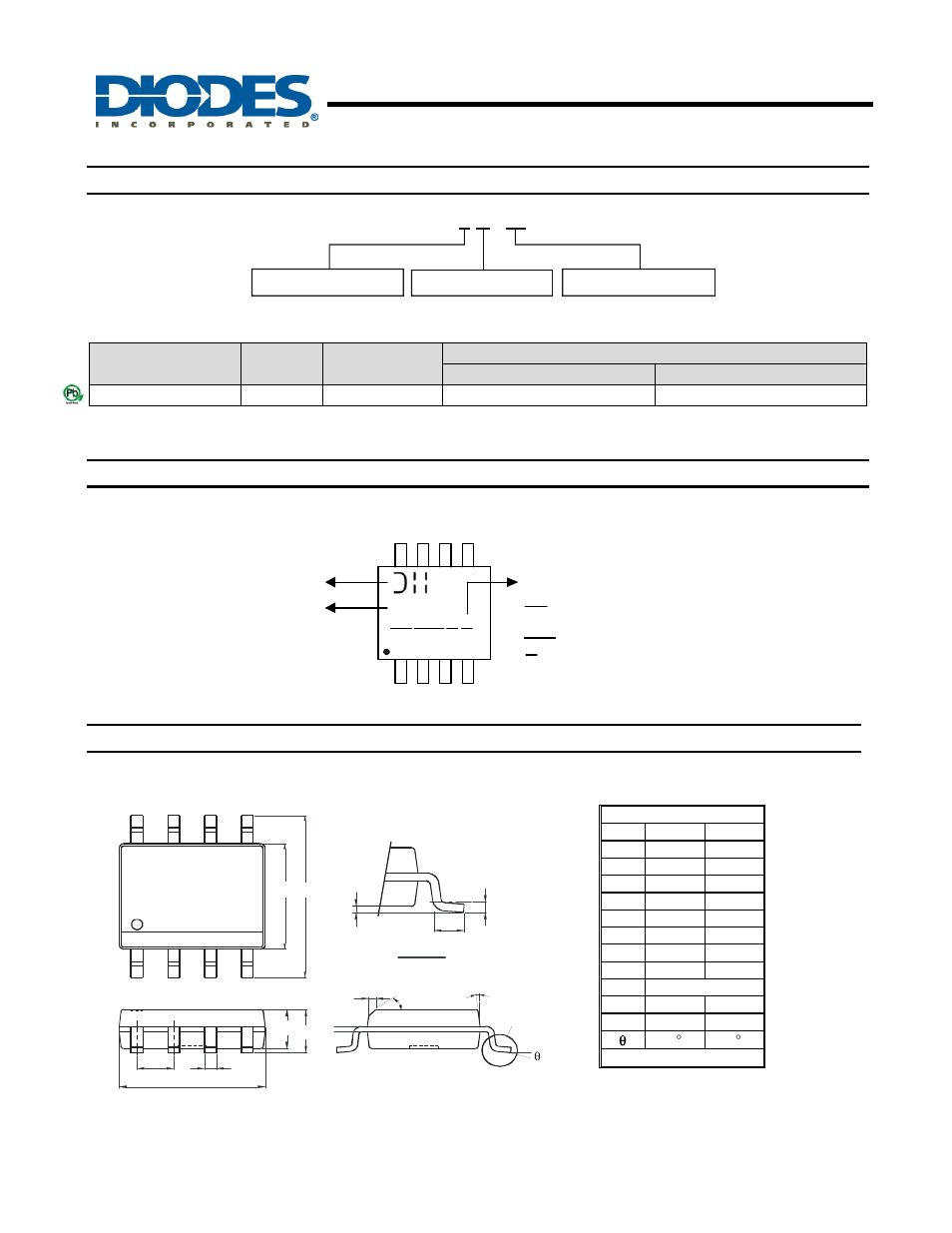 Ap1534, Pwm control 2a step-down converter, Ordering information | Marking information, Package outline dimensions | Diodes AP1534 User Manual | Page 8 / 9