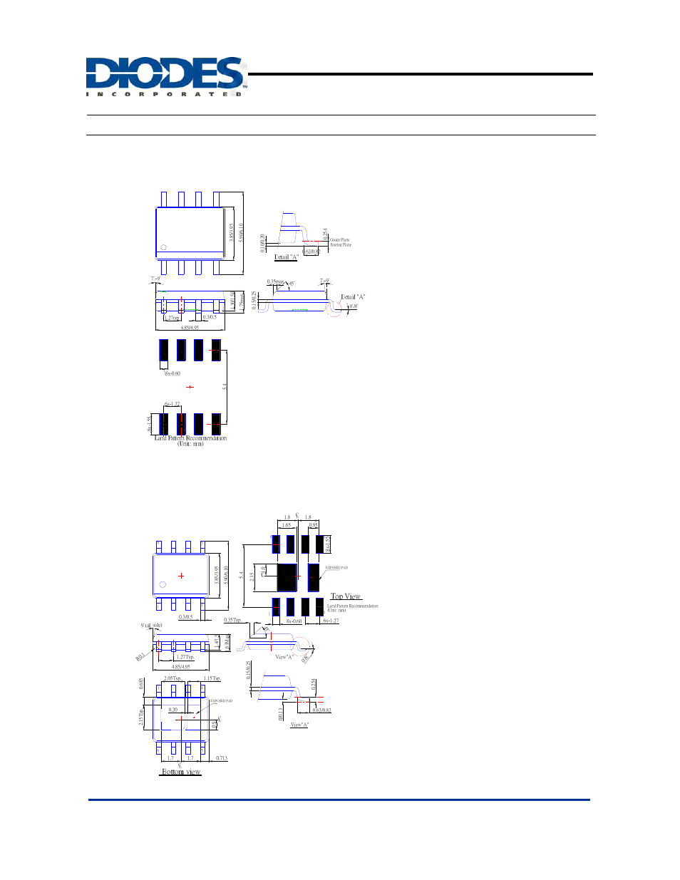 Ap1538, Package information, All dimensions in mm ) (1) package type: sop-8l | 2) package type: sop-8l-dep, 12 of 13, October 2009 | Diodes AP1538 User Manual | Page 12 / 13