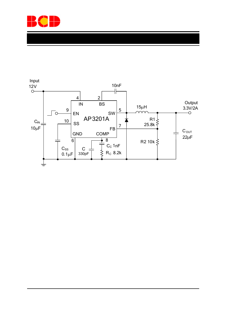 Ap3201a, Preliminary datasheet, Typical application | Diodes AP3201A User Manual | Page 9 / 11