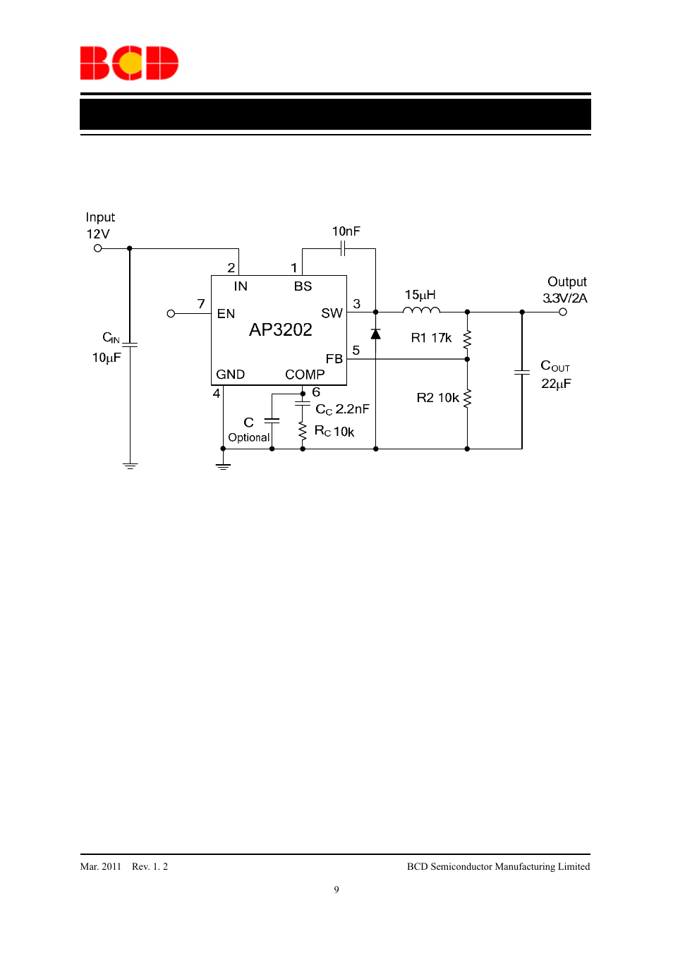 Preliminary datasheet, Typical application | Diodes AP3202 User Manual | Page 9 / 11
