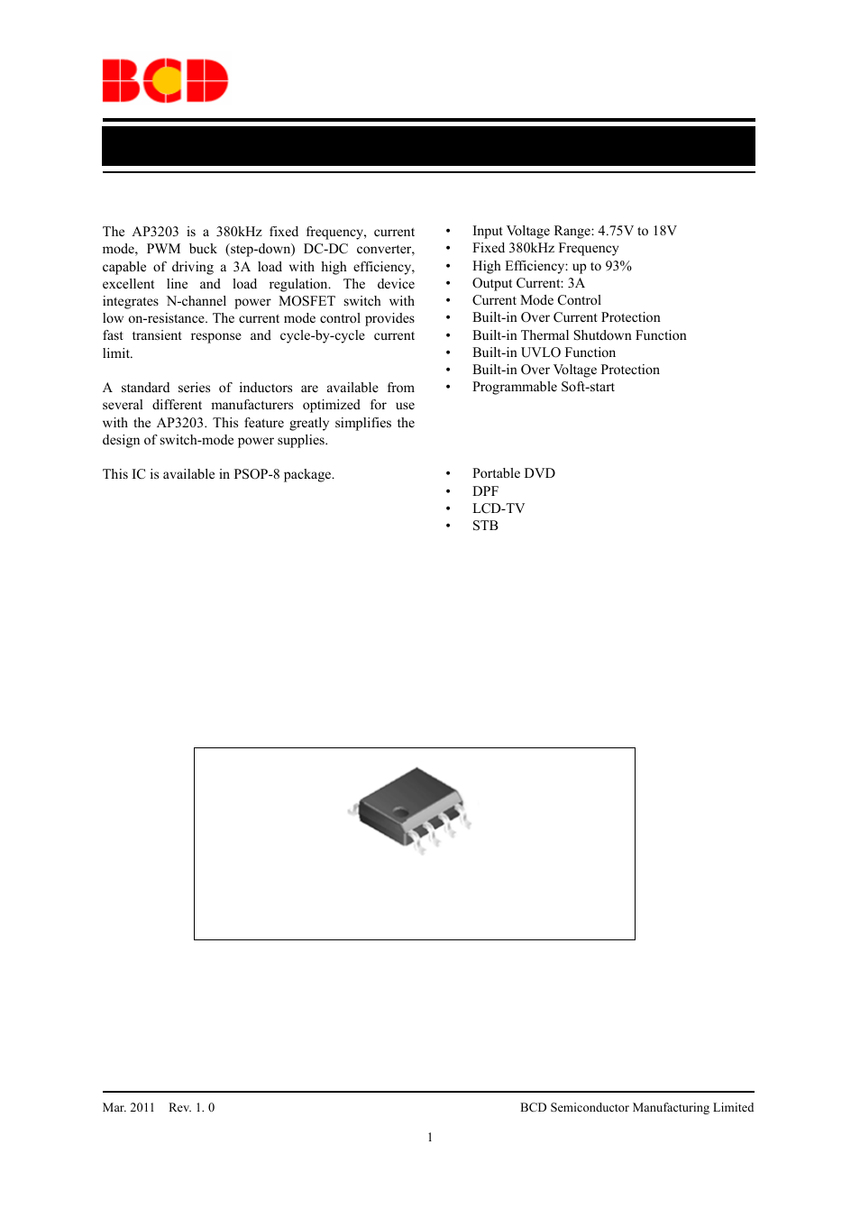 Diodes AP3203 User Manual | 11 pages