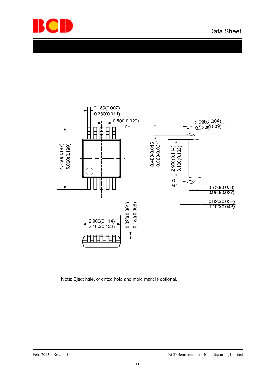 Data sheet | Diodes AP3406A User Manual | Page 11 / 13