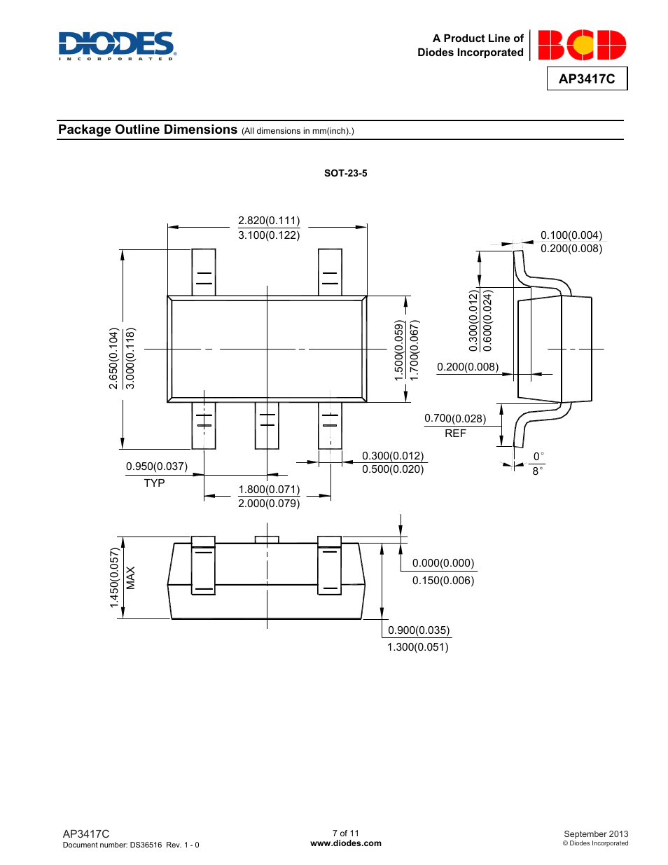 Diodes AP3417C User Manual | Page 7 / 11