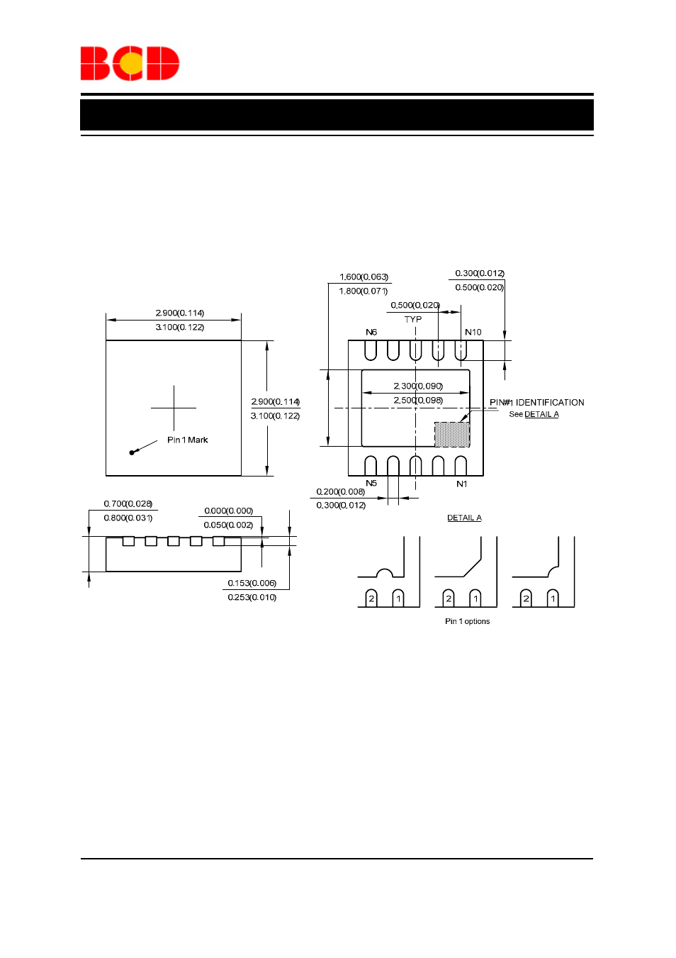 Preliminary datasheet, Mechanical dimensions dfn-3×3-10 unit: mm(inch) | Diodes AP3421/A/B User Manual | Page 14 / 15