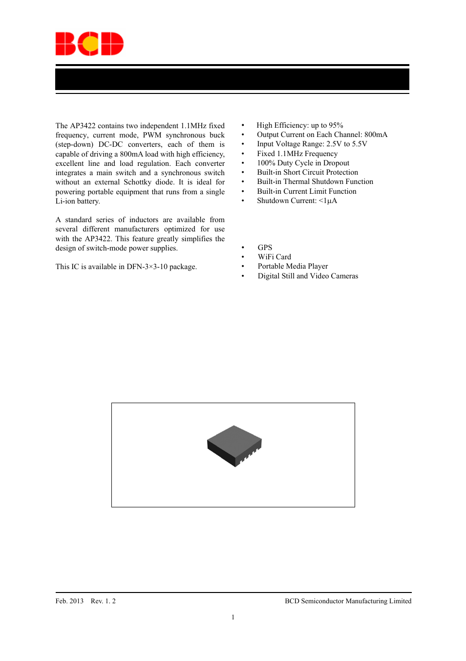 Diodes AP3422 User Manual | 11 pages