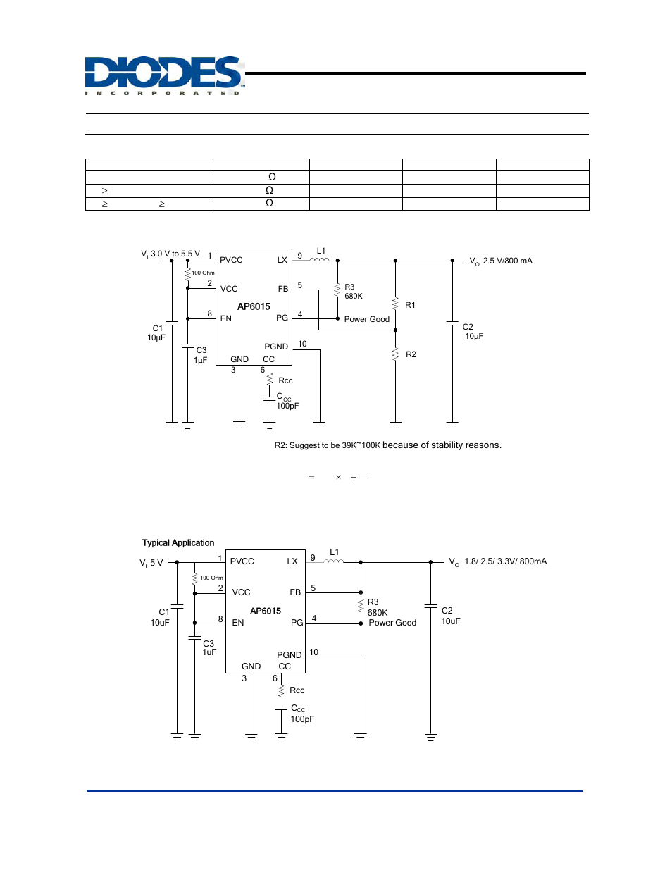 Ap6015, Typical application circuit | Diodes AP6015 User Manual | Page 6 / 18