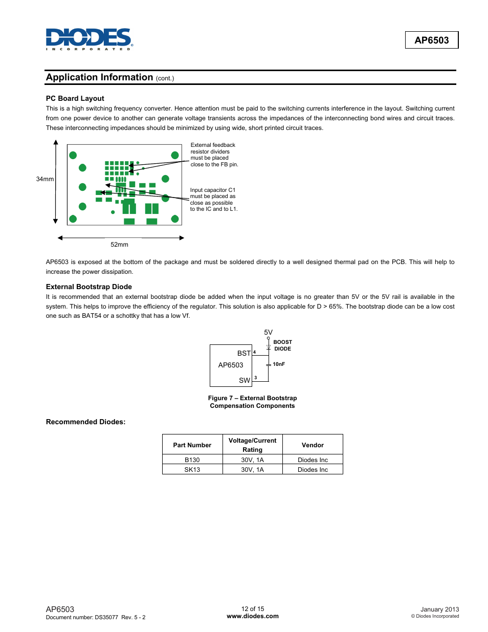 Ap6503, Application information | Diodes AP6503 User Manual | Page 12 / 15