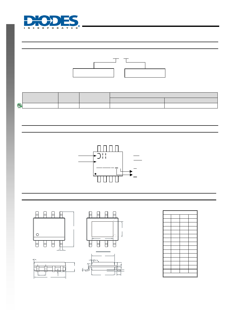 Ap6507, New prod uc t ordering information, Marking information | Package outline dimensions, Ap6507 yy ww x logo part no | Diodes AP6507 User Manual | Page 12 / 13