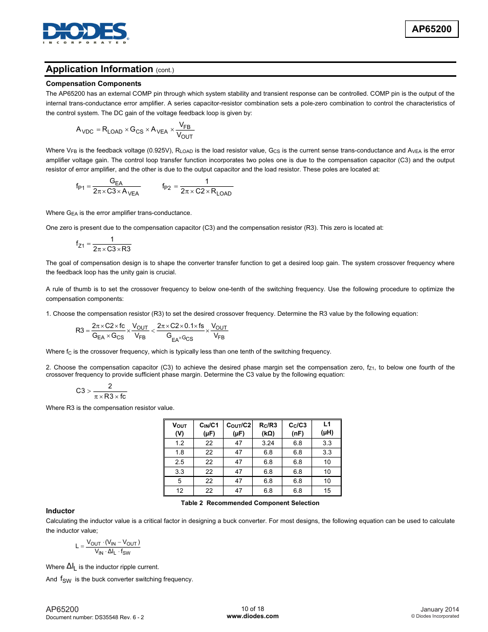 Application information | Diodes AP65200 User Manual | Page 10 / 18