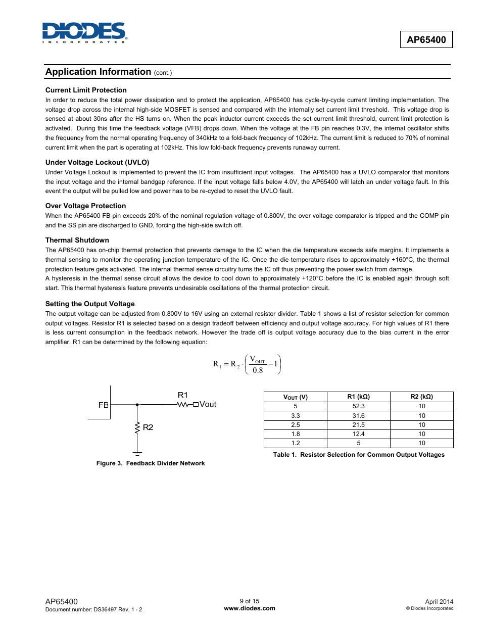 Application information | Diodes AP65400 User Manual | Page 9 / 15