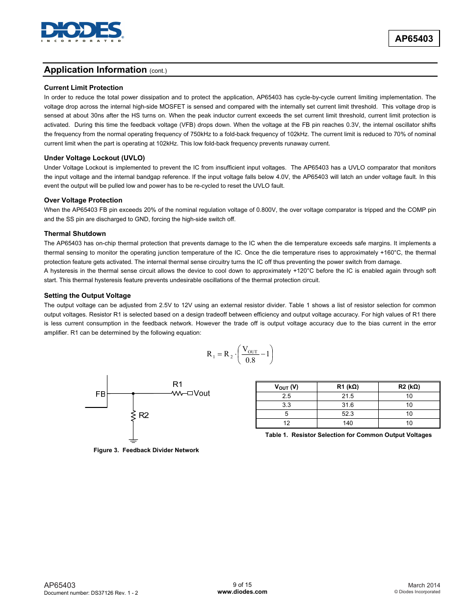 Application information | Diodes AP65403 User Manual | Page 9 / 15
