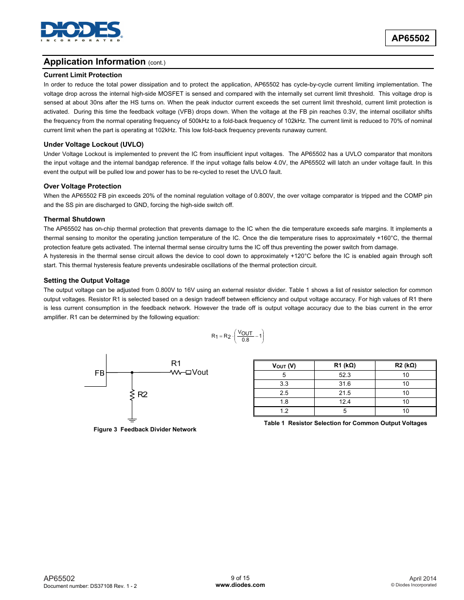 Application information | Diodes AP65502 User Manual | Page 9 / 15