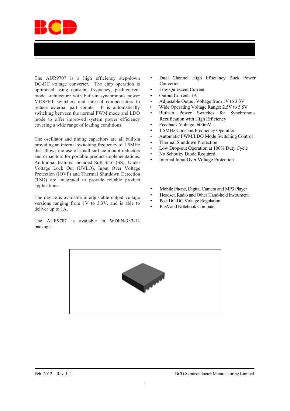Diodes AUR9707 User Manual | 15 pages