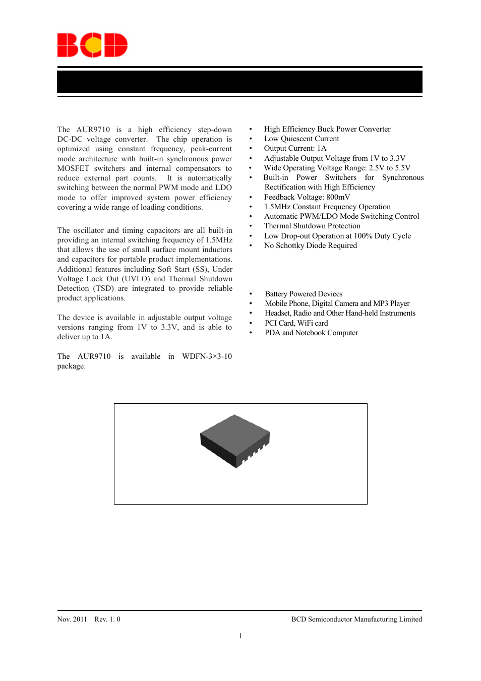 Diodes AUR9710 User Manual | 13 pages