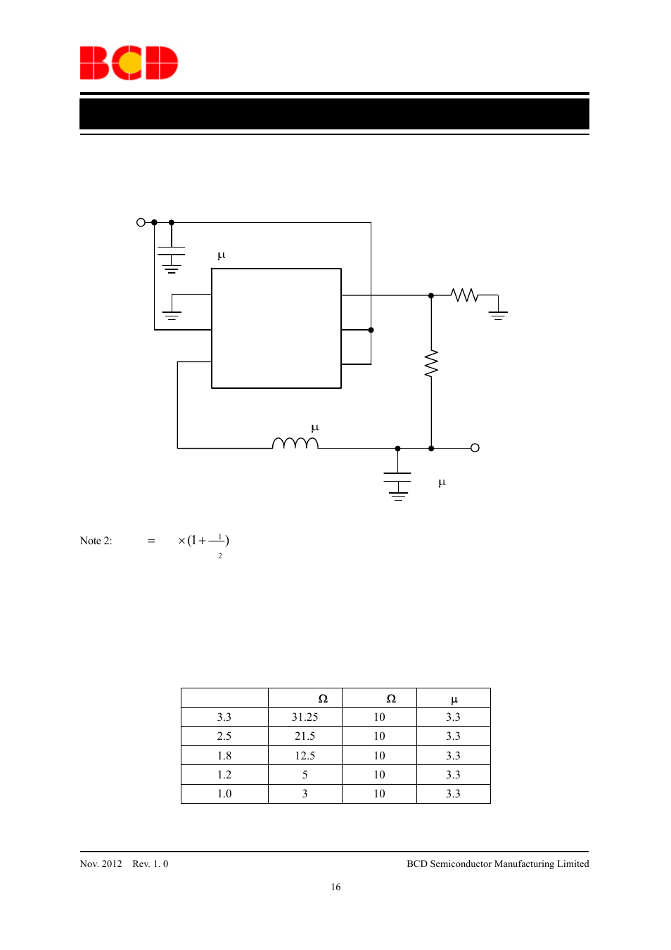 Data sheet, Typical application, Table 1. component guide | Diodes AUR9718B User Manual | Page 16 / 18
