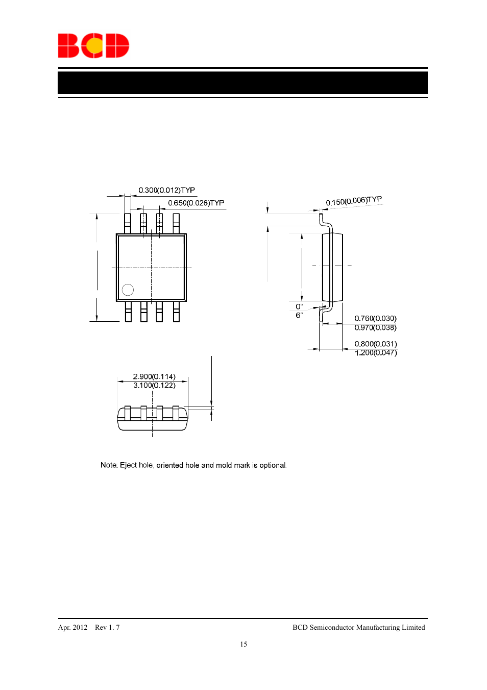 Advance datasheet | Diodes AP2815 User Manual | Page 15 / 16