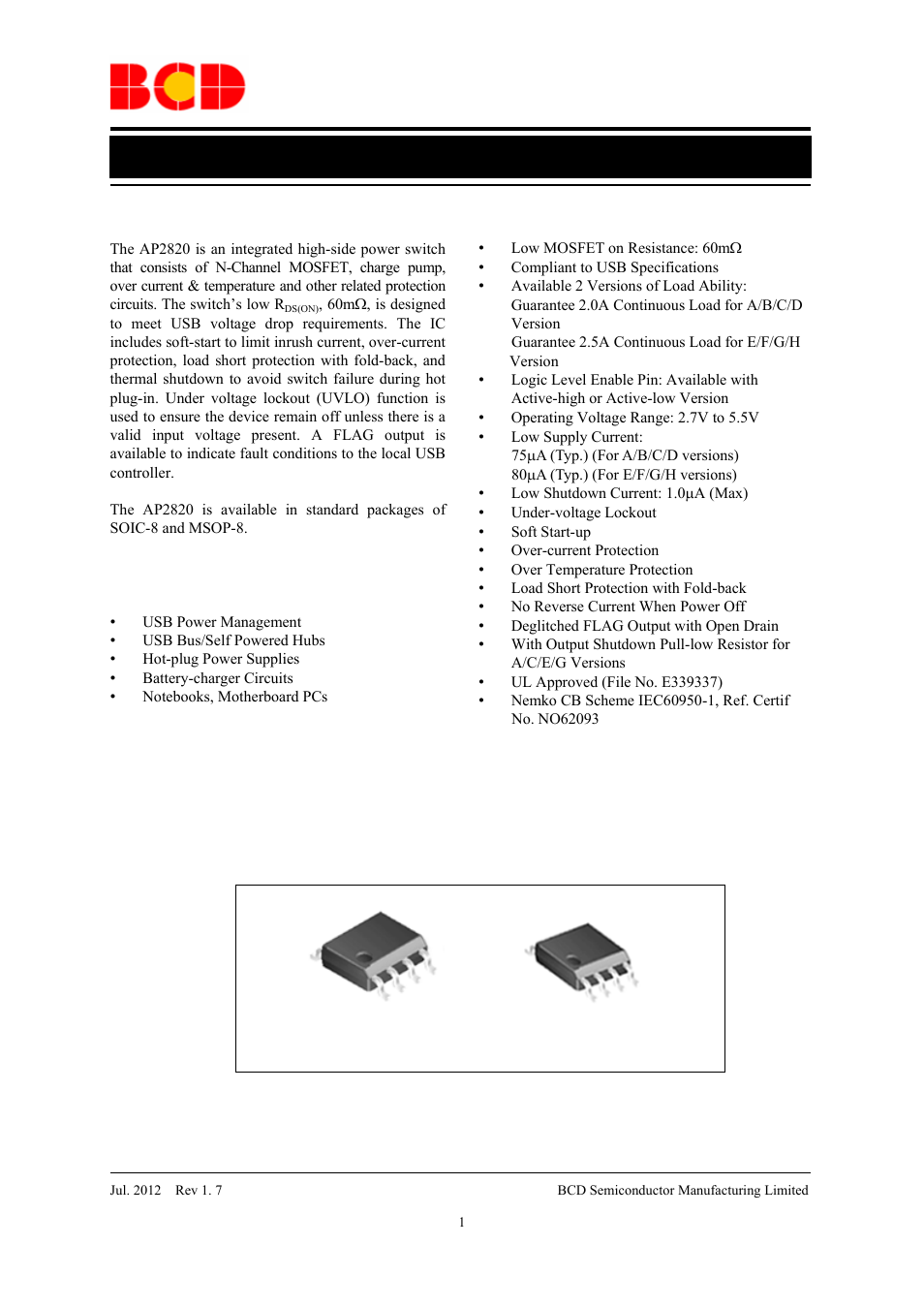 Diodes AP2820 User Manual | 18 pages